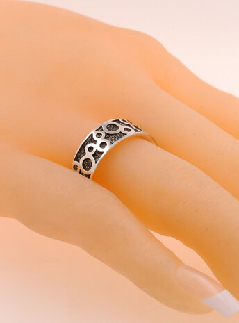 Bubbles: Partnerring aus 925er Silber