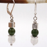 Ohrringe Mondstein, Jade, Silber Ohrringe Mondstein, Jade, Silber