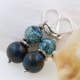 Ohrringe Chrysokoll, Silber Ohrringe Chrysokoll, Silber