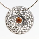 Anhänger "Magischer Kreis" Silber Bernstein Anhänger "Magischer Kreis" Silber Bernstein