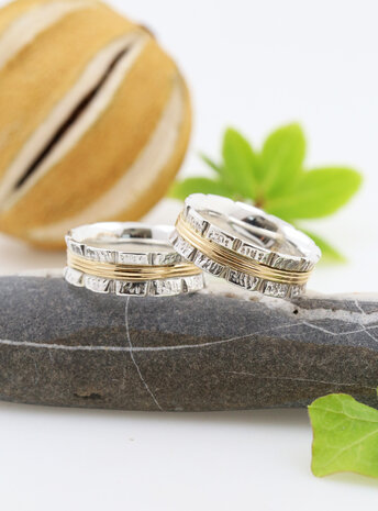 Bond: Ring aus 925er Silber und 750er Gold