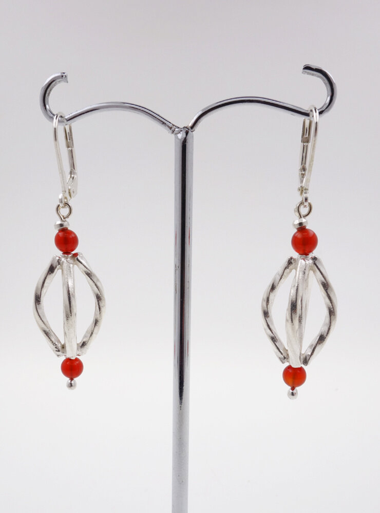Ohrringe aus Carneol und Silber Ohrringe aus Carneol und Silber