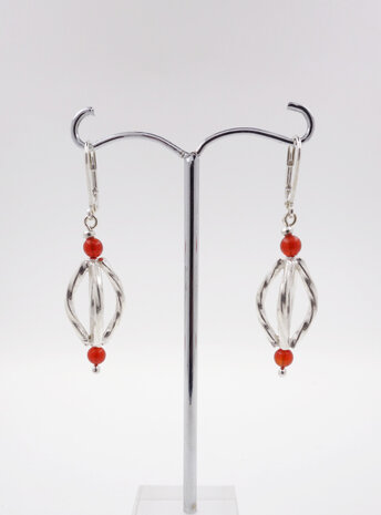 Ohrringe aus Carneol und Silber Ohrringe aus Carneol und Silber
