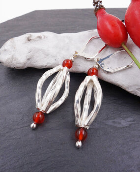 Ohrringe Carneol Silber Ohrringe Carneol Silber