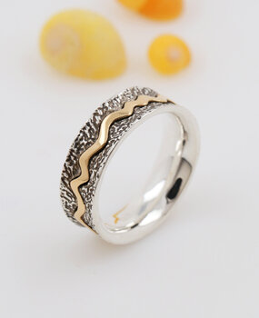 Ring "Das Leben ist ein Fluss" Bicolor