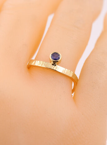 Liane: Ring aus 750er Gelbgold und Saphir 0,29 ct. Liane: Ring aus 750er Gelbgold und Saphir 0,29 ct.
