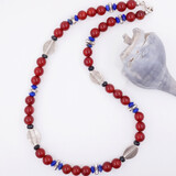 Halskette Carneol Lapislazuli Turmalin Silber Halskette Carneol Lapislazuli Turmalin Silber