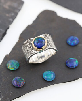 Ring Giulia Bicolor Opaltriplette Ring Giulia Bicolor Opaltriplette