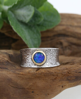 Ring Gloria Bicolor Opaltriplette Ring Gloria Bicolor Opaltriplette