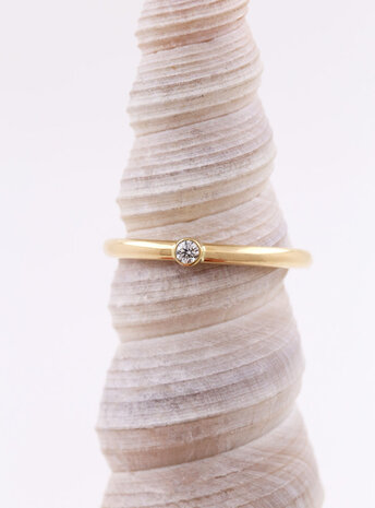 Ringlein 1: Ring aus 750er Gold und Diamant Ringlein 1: Ring aus 750er Gold und Diamant