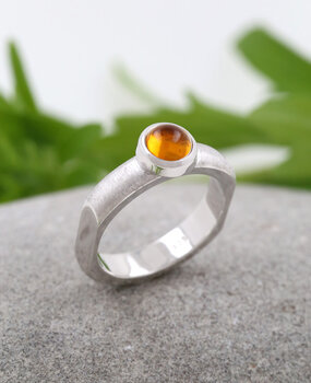 Ring Modern Times Silber Bernstein Ring Modern Times Silber Bernstein