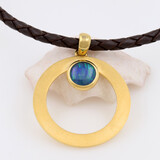 Anhänger Eyecatcher  Silber vergoldet Opaltriplette