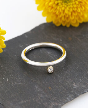 Verlobungsring "Ringlein 2" Bicolor Diamant