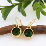 Ohrringe "Jingle Bells" Silber vergoldet Smaragd Colorit