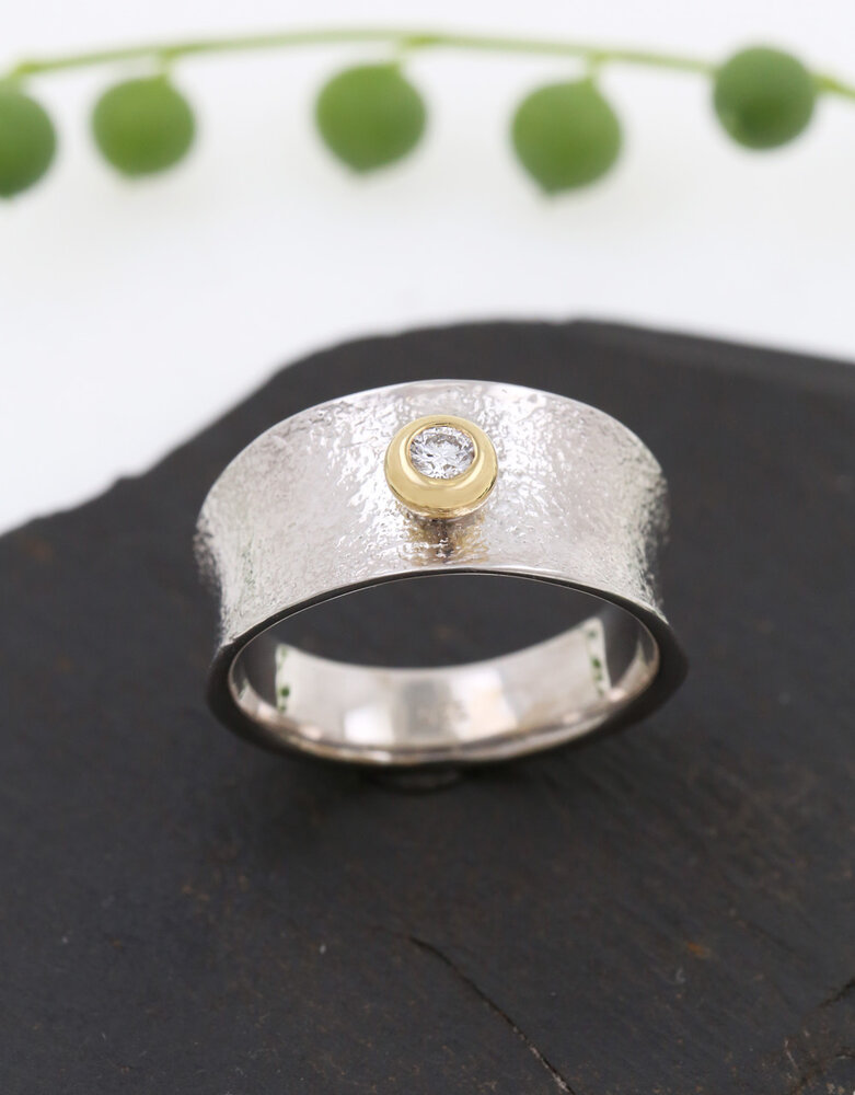 Gloria-925er Silberring mit Labordiamant Gloria-925er Silberring mit Labordiamant