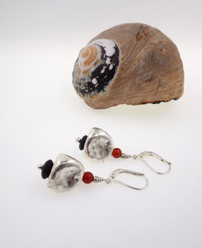 Ohrringe Silber Carneol Onyx