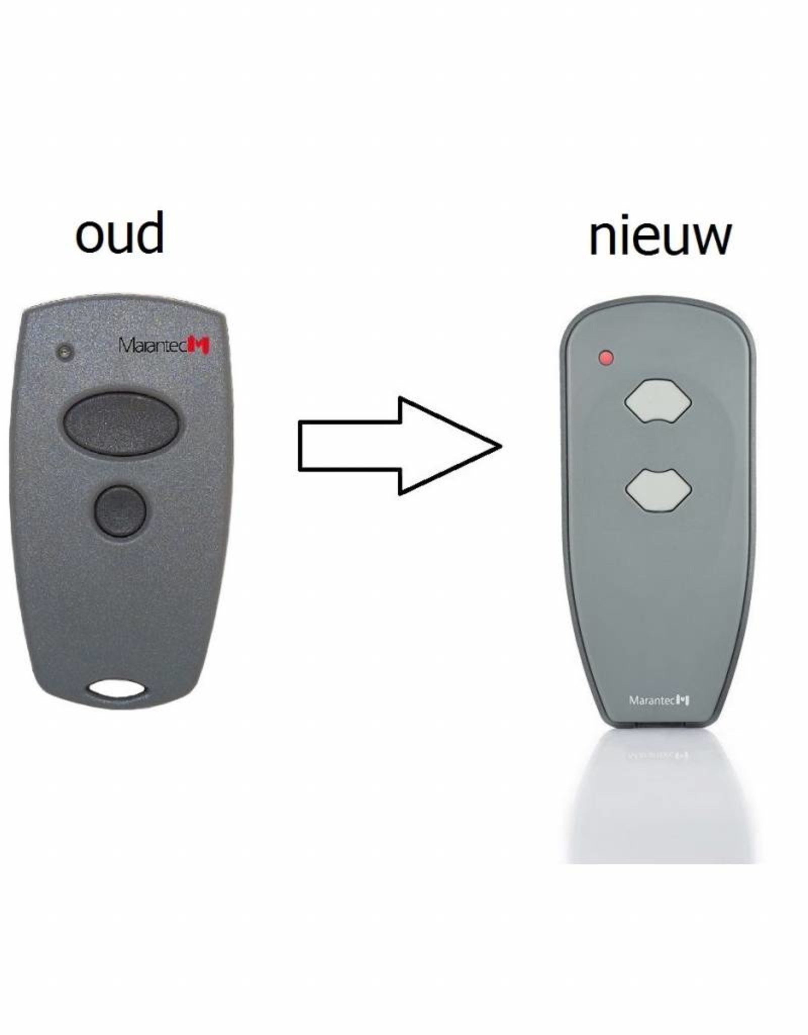 Digital 302 Multi-bit 433 MHz 2 kanaals handzender - Handzender.nl