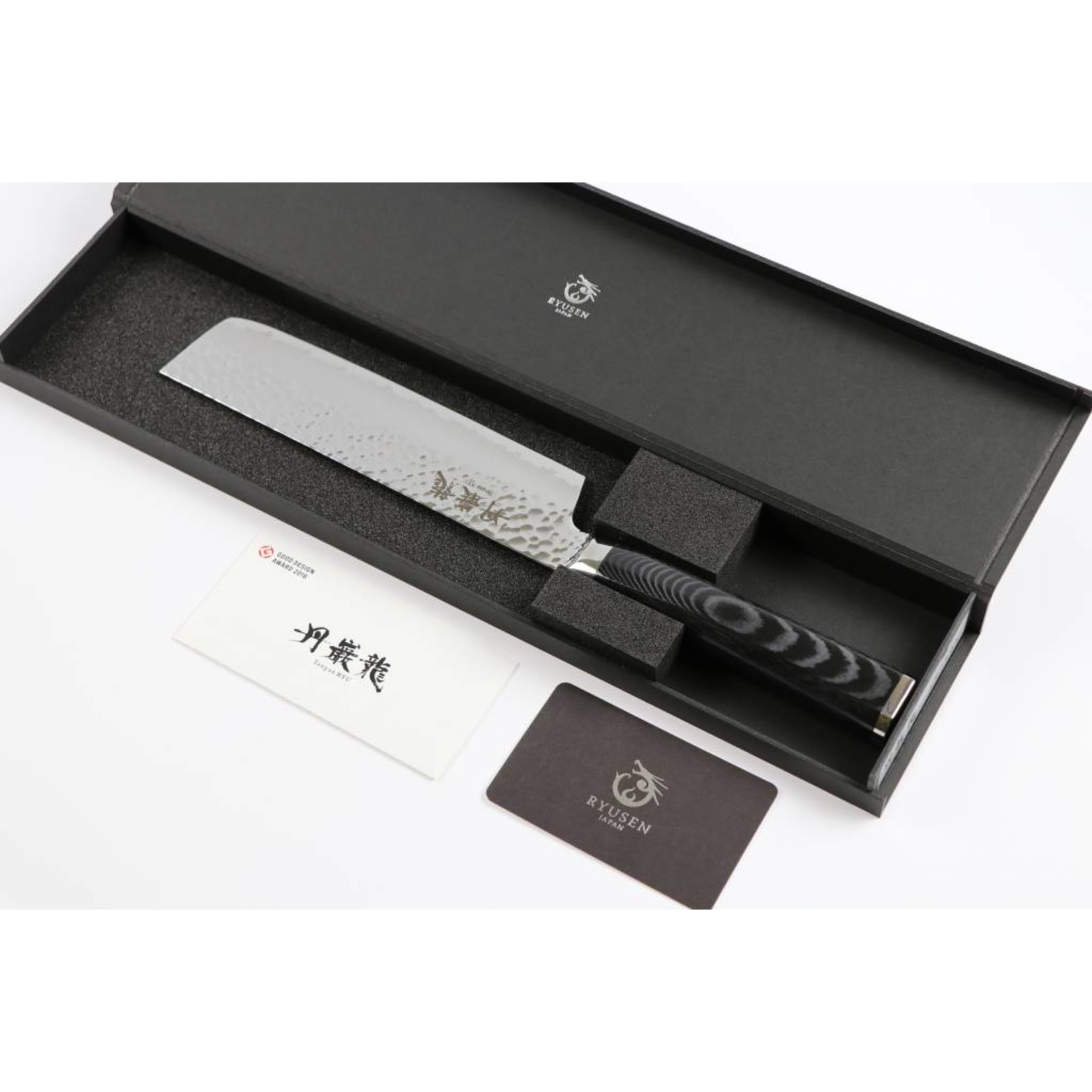 RYUSEN Tanganryu Micarta Black Nakiri 165 mm TG-505