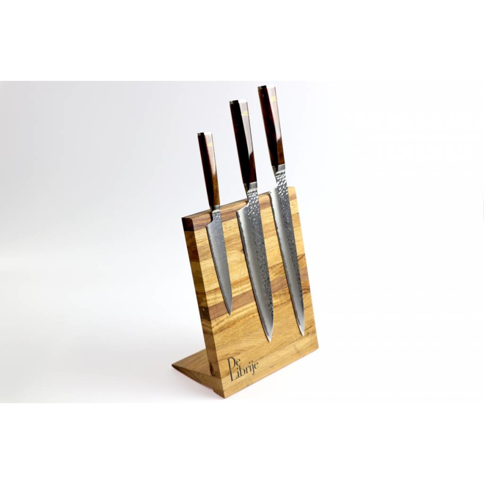 RYUSEN Jonnie Boer Walnut messen set ( 3 items ) TG JB 702 + TG JB 707 + TG JB 710 incl. Magnet