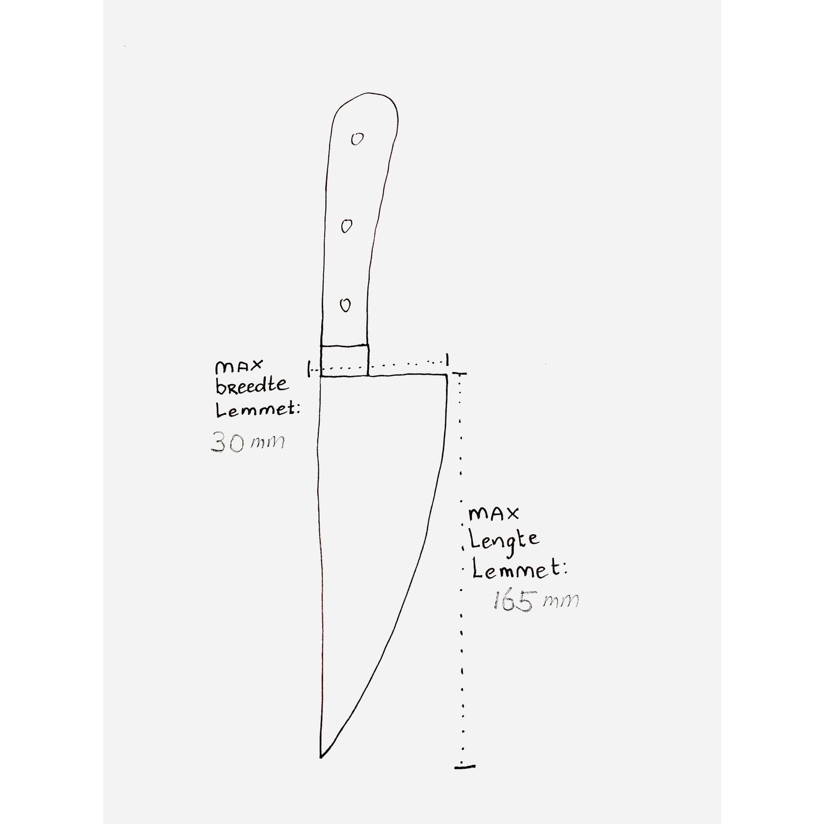 WUNSCHLEDER Saya Petty smal 165 mm Zwart 1