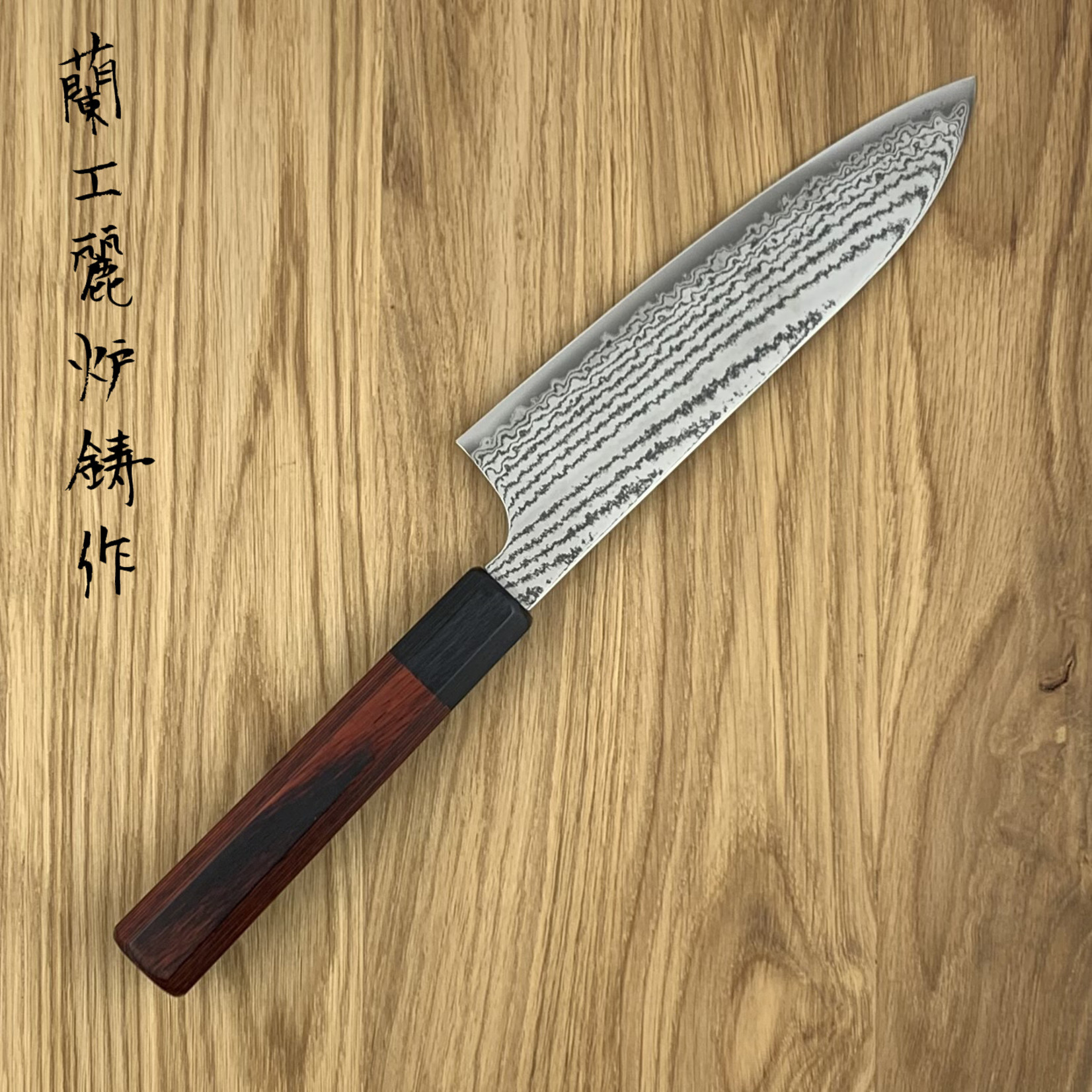 ROOIJ VG 10 Santoku 180 mm Rood WA heft KVD-S180R