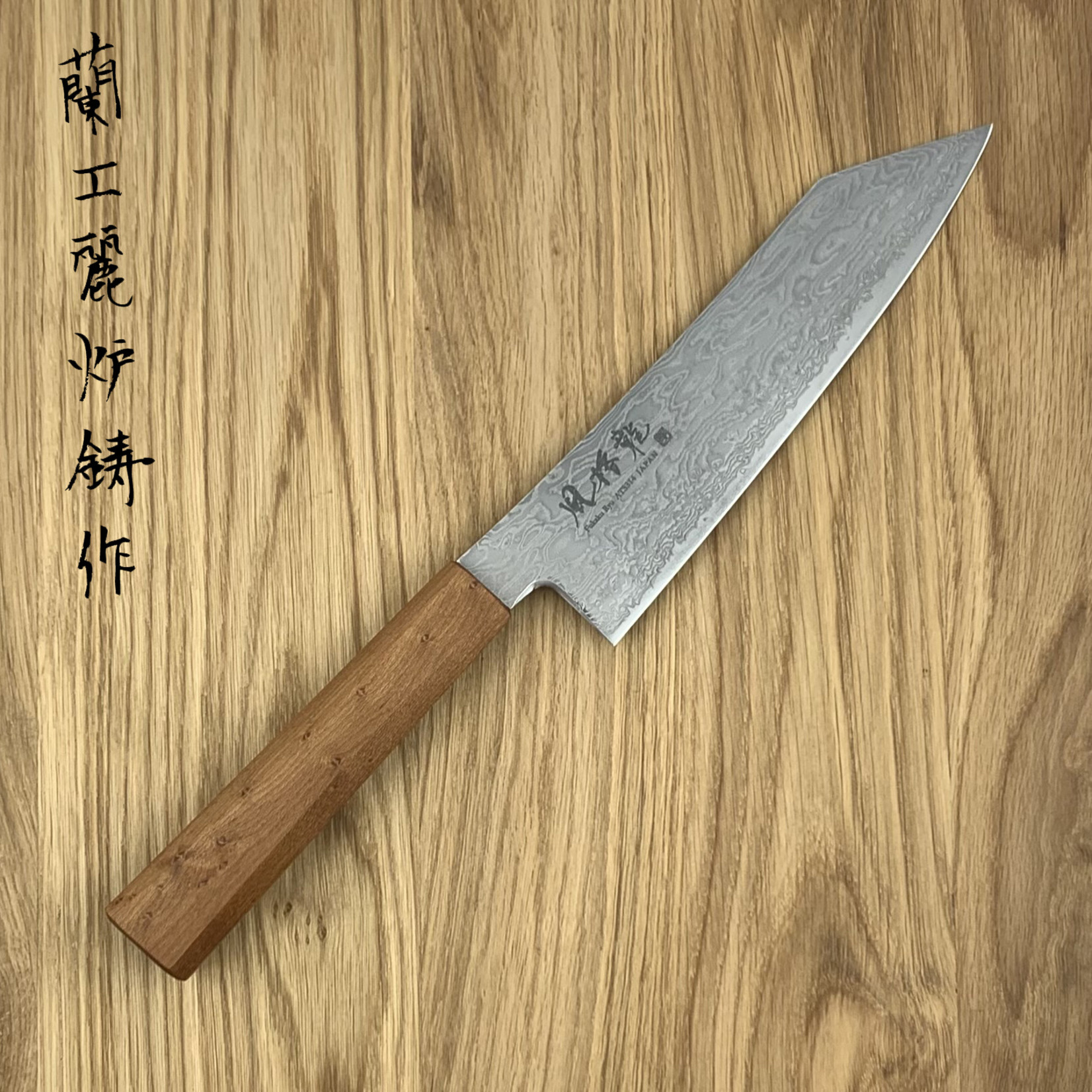 RYUSEN Fukakuryu Maple WA Santoku 170 mm FK-303