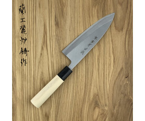 SAKAI TAKAYUKI Deba 165 mm links Tokujou White #2 Magnolia Heft
