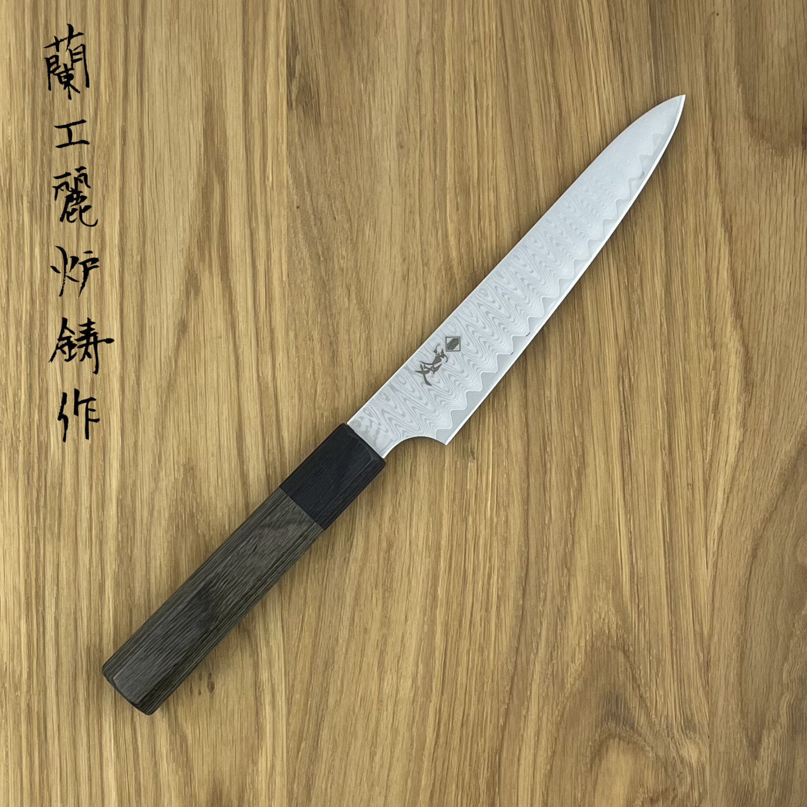 ROOIJ Ladder Damascus WA Grey Pakka Petty 150 mm