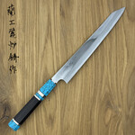 Yasuki White #2 Sujihiki k-tip 240mm  ebony blue mirror finish Yasuki White #2 Sujihiki k-tip 240mm  ebony blue mirror finish