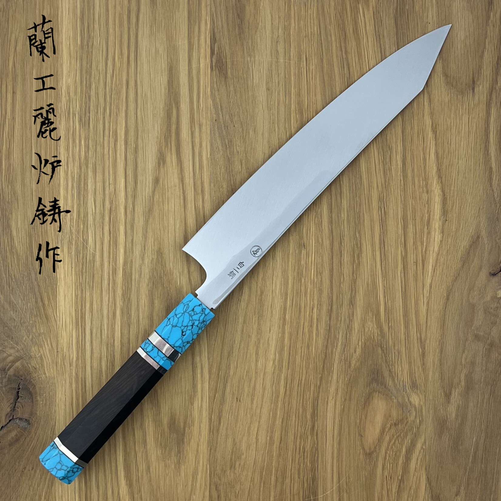 TADOKORO YASUKI White #2 Kandokoro Yanagiba K-Tip 240mm ebony blue mirror finish