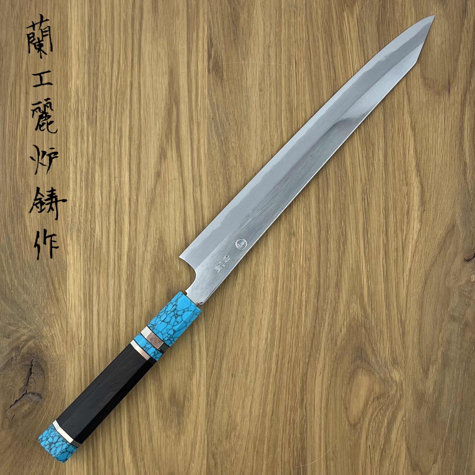 TADOKORO YASUKI  White #2 Sujihiki k-tip 270mm  ebony blue mirror finish