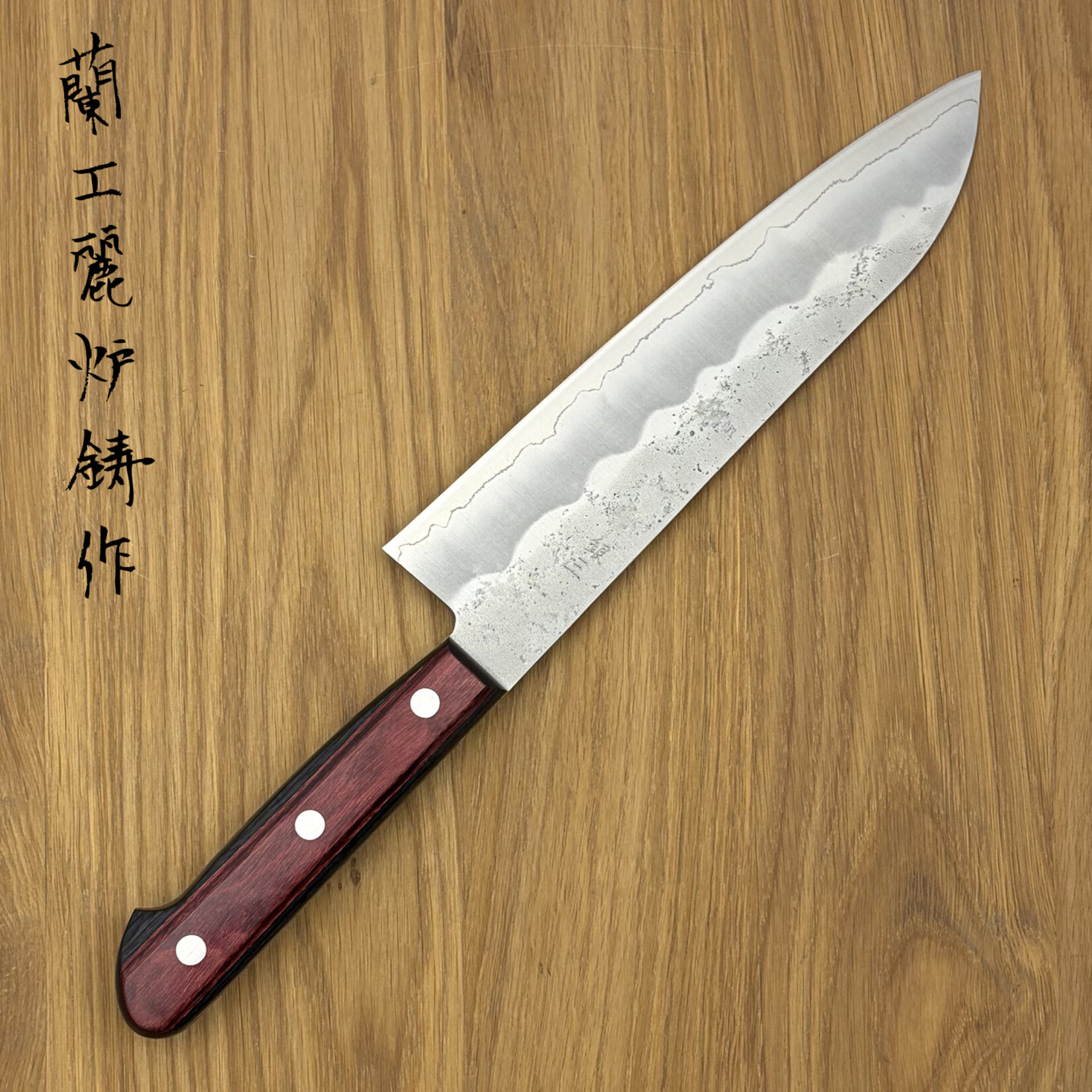OEM OEM Ginsan Nashiji Santoku 165mm rood heft 0241254