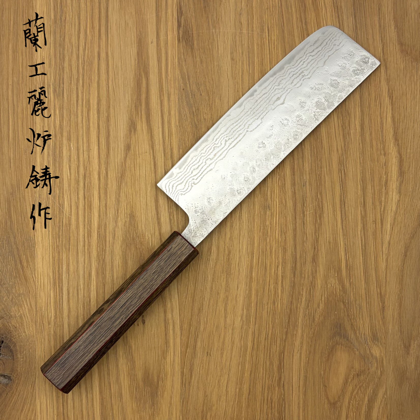 Touroku Touroku 440C Nakiri165mm rood/bruin FK165Na