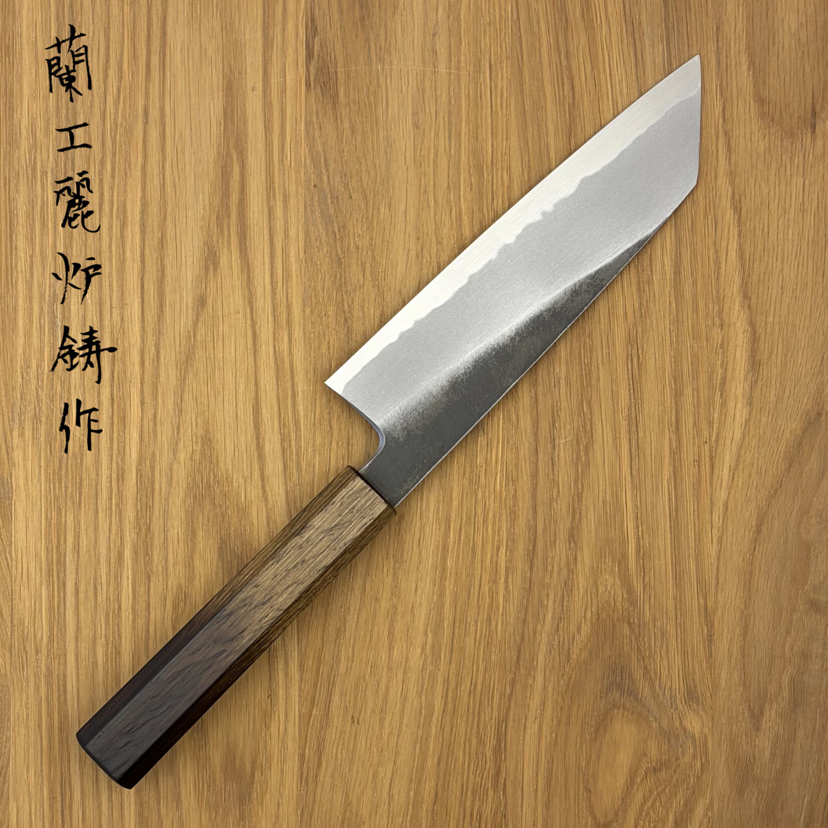 Enjiki Enjiki Bunka 180mm Kurouchi Gebrand eikenhout