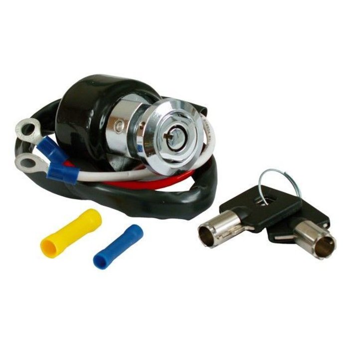 Motorrad Zündschalter 6 Draht, Universal Zündschloss Quad Universal Car Motorcycle 6 Draht In 9 Poligem Stecker Zündschalter 3 Position 2 Schlüssel