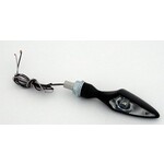 Kellermann Blinker MicroRhombus schwarz, weisses Glas, vr./hl.