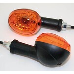 Blinker, oval, schwarz