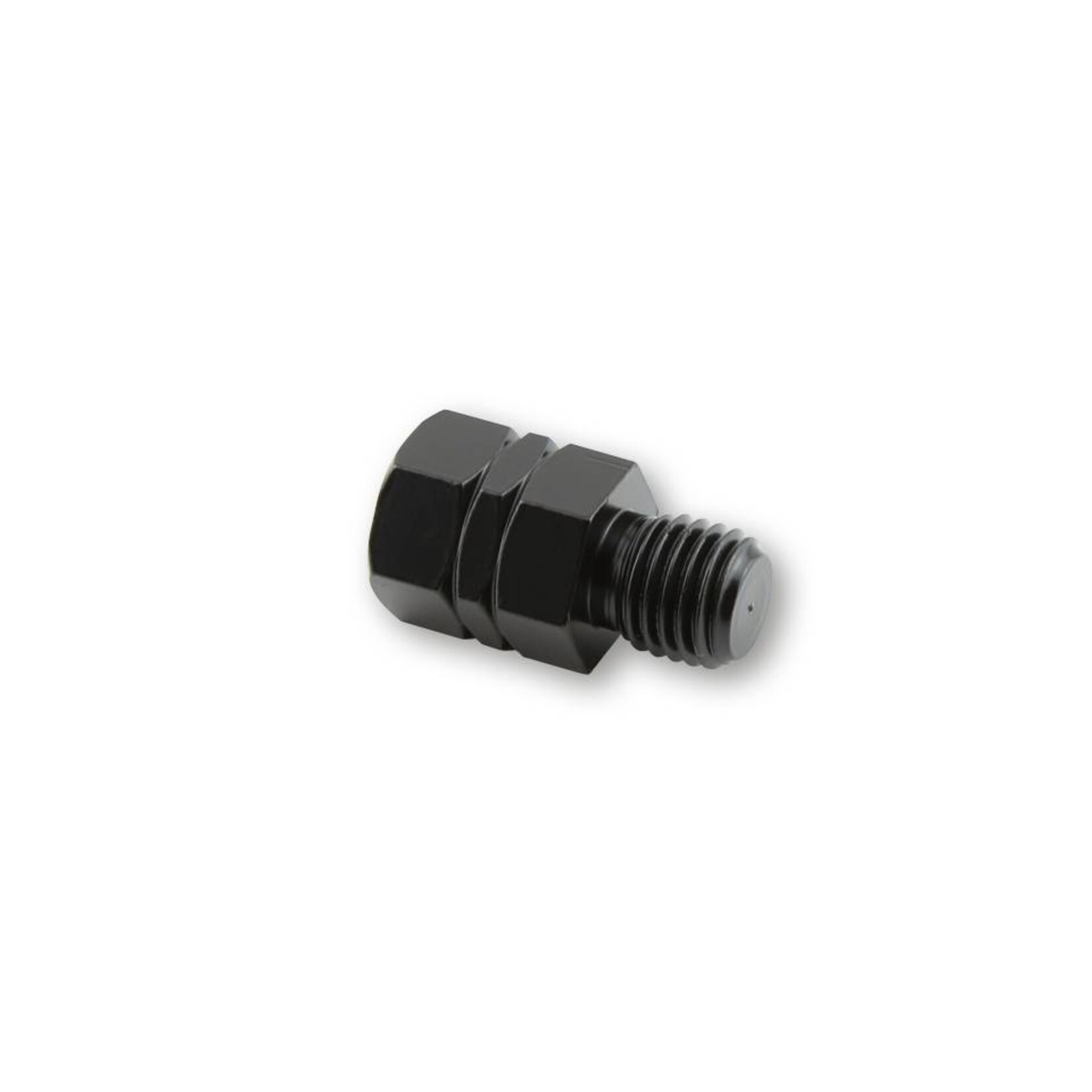 Spiegeladapter Loch M10 li.auf Bolzen M10 re. schwarz