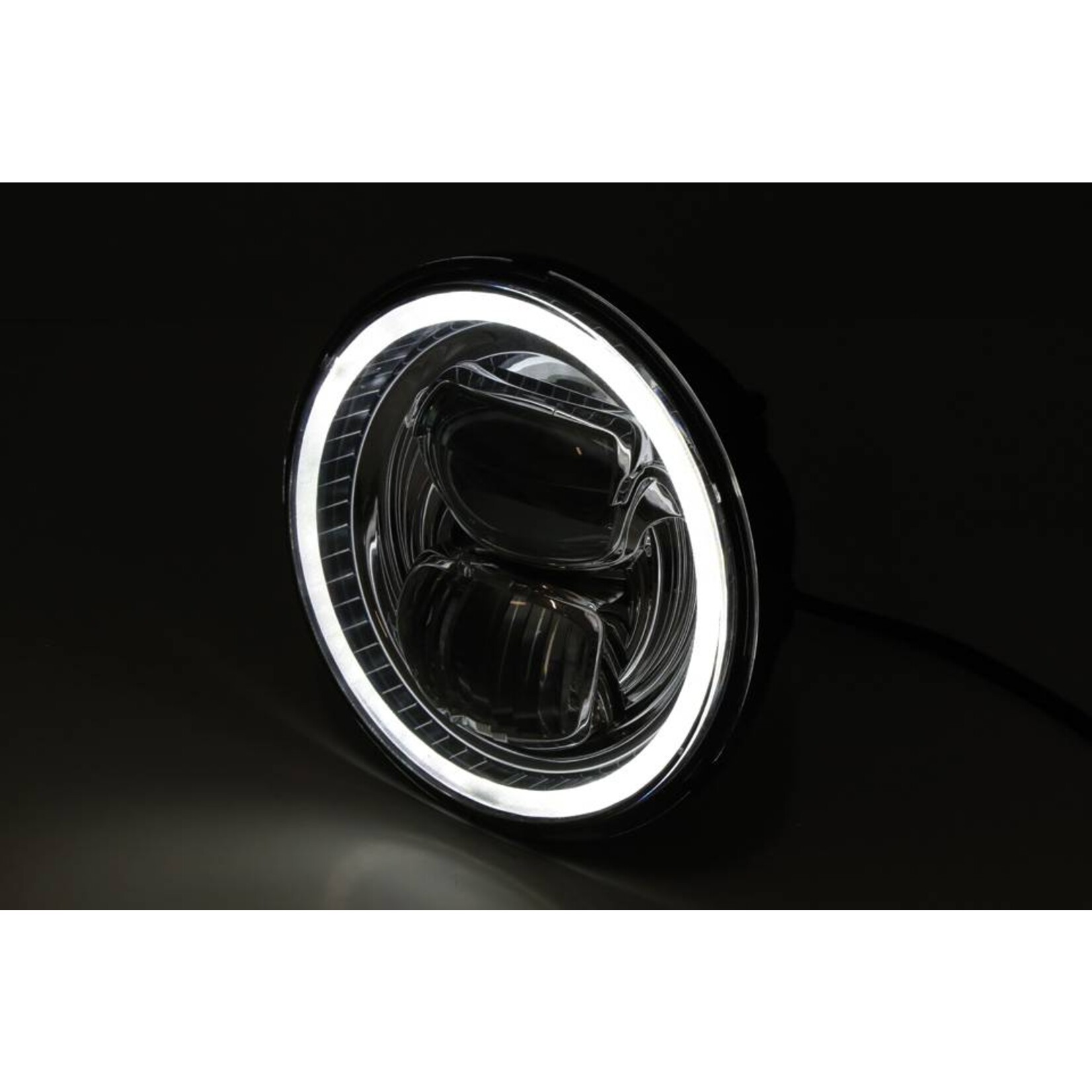 Highsider HIGHSIDER LED Hauptscheinwerfereinsatz TYP 7 mit Standlichtring, rund, chrom, 5 3/4 Zoll
