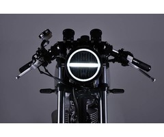 SKUNTUGUANG 7 Zoll LED Scheinwerfer mit Halterungsring für Harley