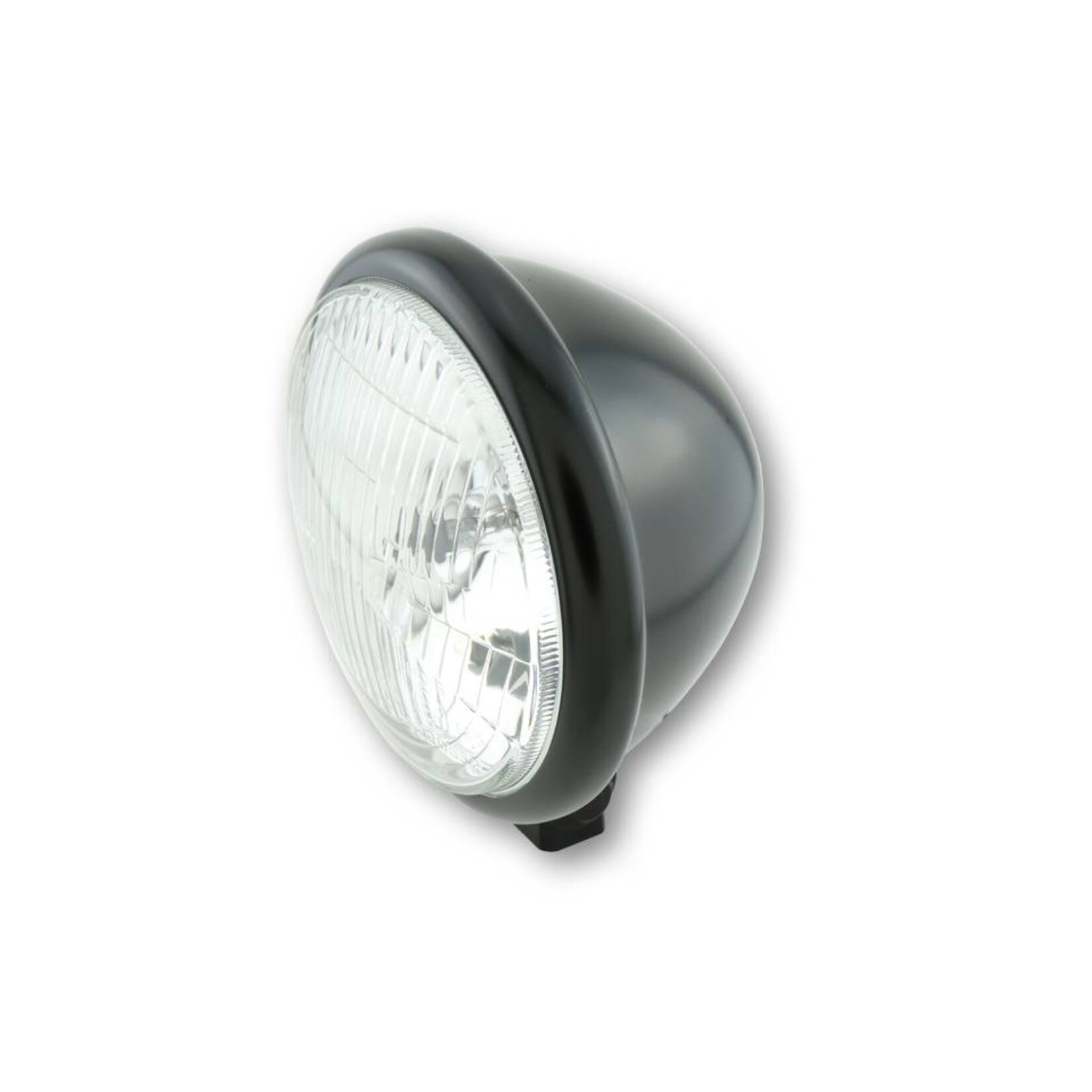 Shin Yo SHIN YO 5 3/4 Zoll Scheinwerfer Bates Style, schwarz seidenmatt, untere Befestigung