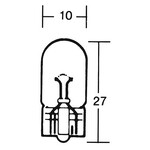 W5W Glassockel-Glühlampe 12V 5W W2,1x9,5 D