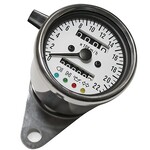 Edelstahl-Tacho, 1000 RPM, d 60 mm, Ziffernblatt weiss, blau illuminierend