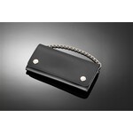 Biker Lederportemonnaie, schwarz