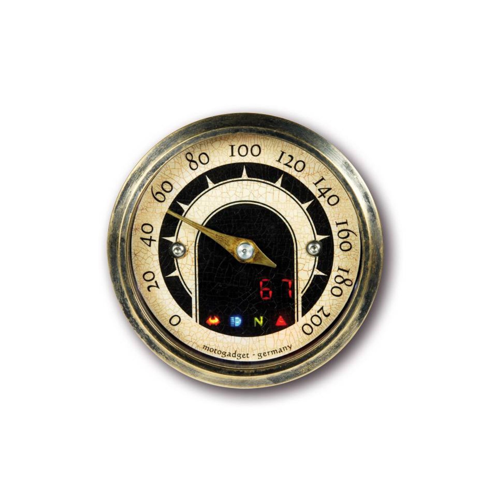 Motogadget motogadget analog Tacho mst vintage, mit Messingring