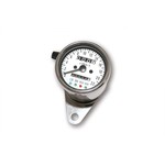 Edelstahl-Tacho, 1400 RPM, d 60 mm, Ziffernblatt weiss, weiss illuminierend