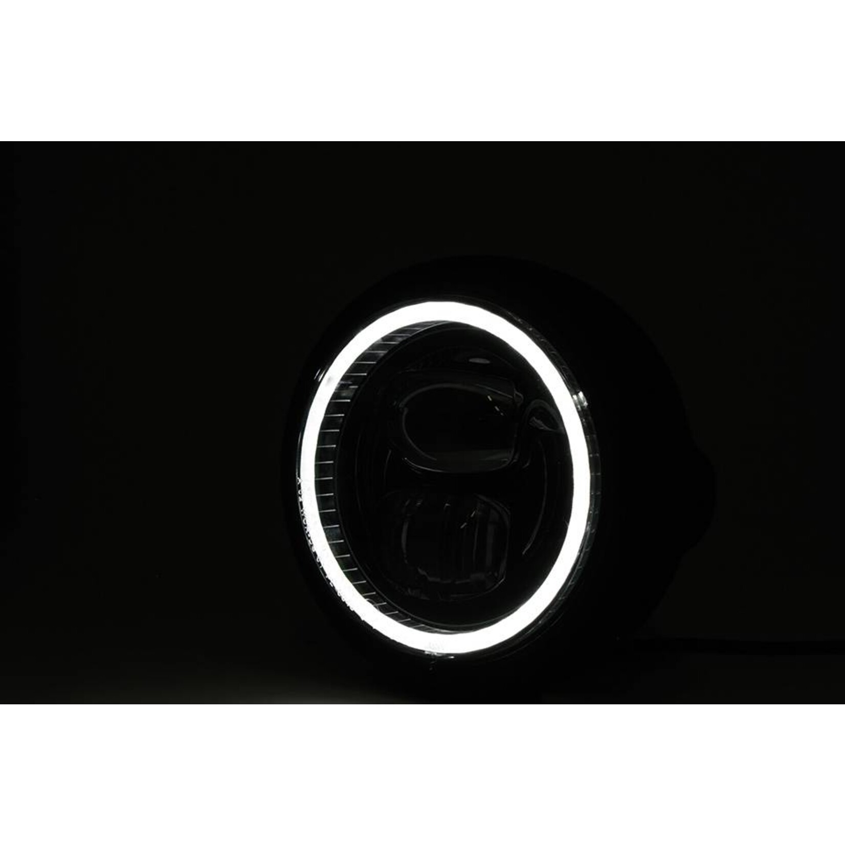 Highsider HIGHSIDER 5 3/4 Zoll LED-Scheinwerfer PECOS TYP 7 mit Standlichtring, chrom