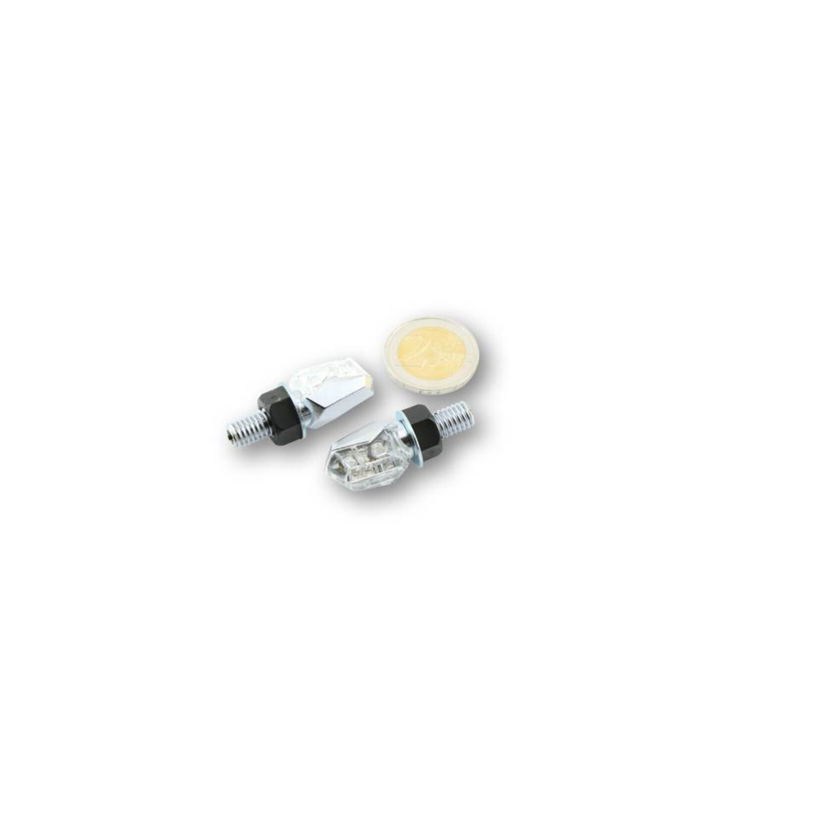 Shin Yo SHIN YO LED-Blinker TINY, verchromt, klares Glas