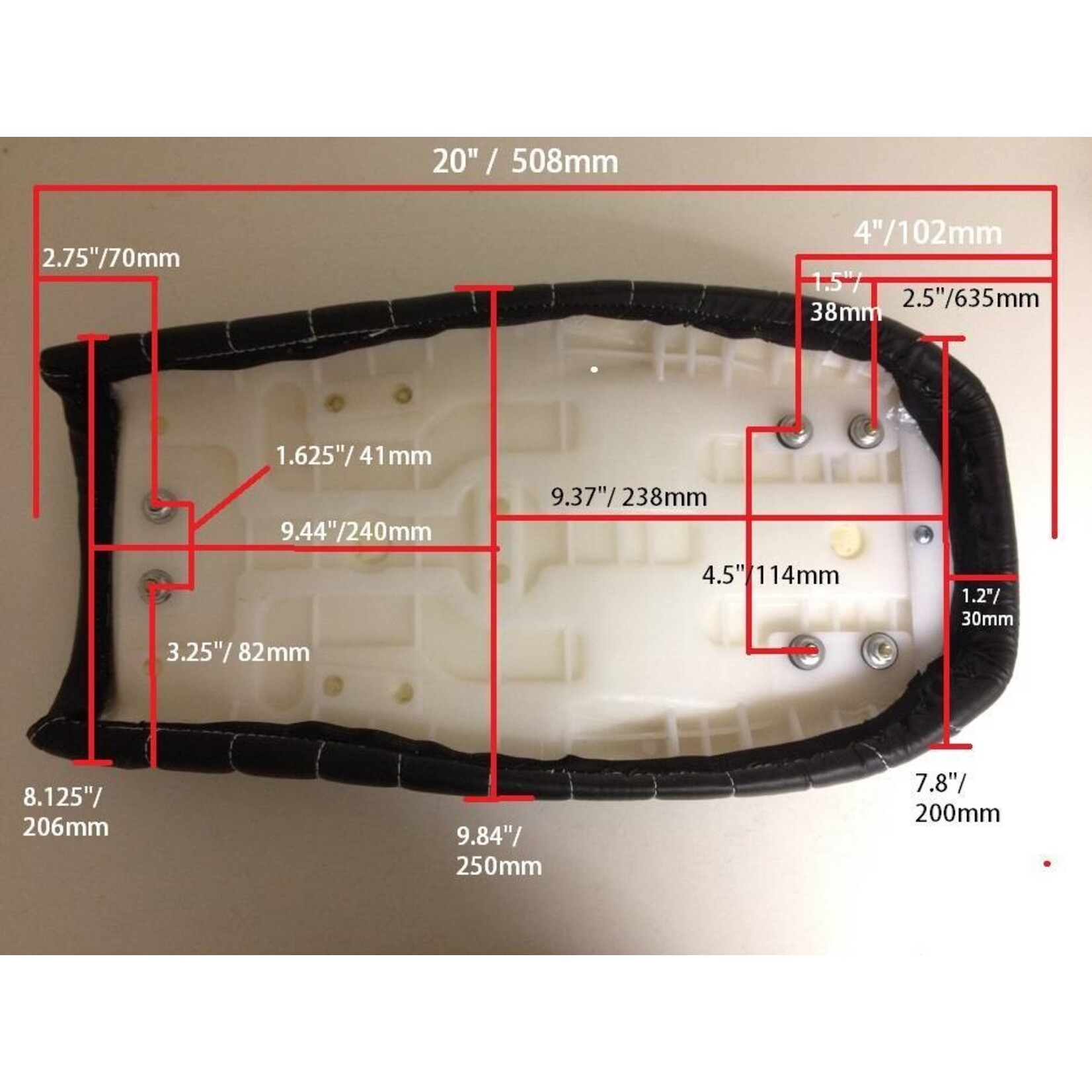 Cafe Racer Sitzbank Brat-Style Diamond Stitch schwarz Typ 67