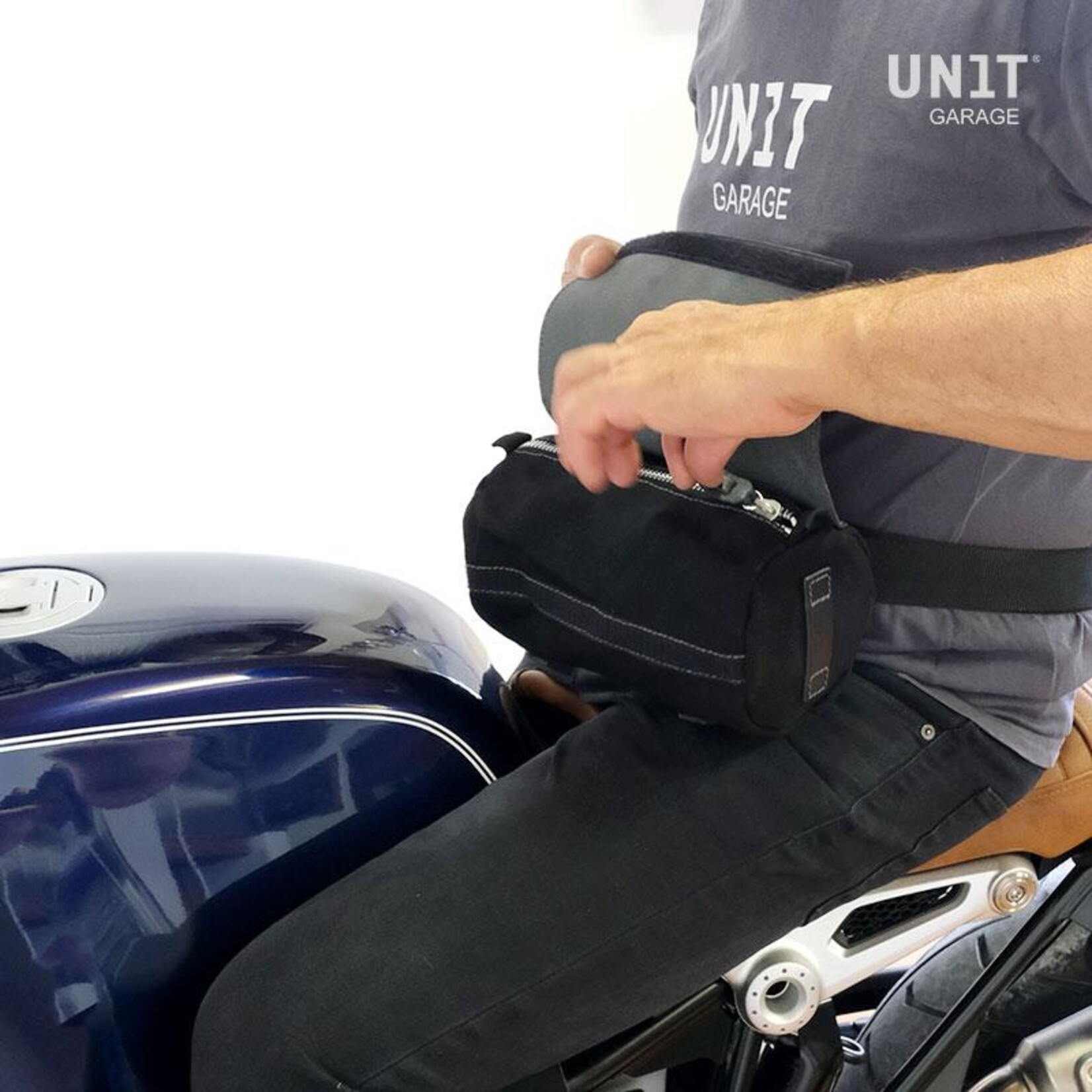 Unitgarage Atacama Canvas Tasche mit Lederüberzug